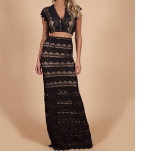 Nightcap Sierra Lace Crop Top and Skirt